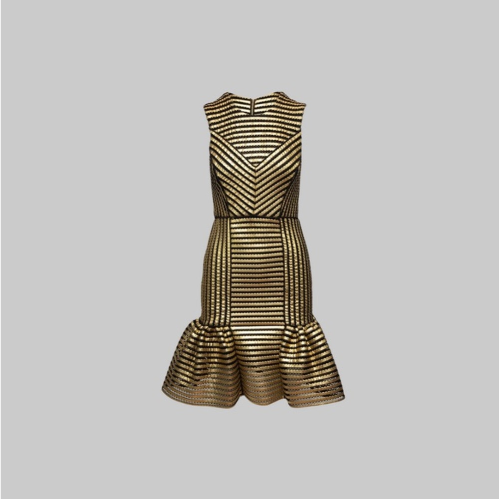 Maje Elegant Black and Gold Dress